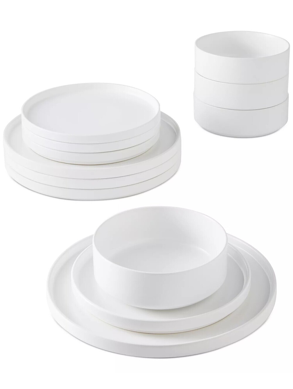 176$ The Cellar Aaden Matte Stackable 12 Pc Dinnerware Set Service for 4